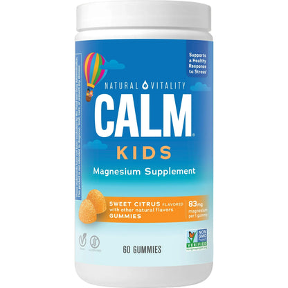 Gomitas Calmantes de Magnesio para Niños Natural Vitality Calm (Sabor Naranja)