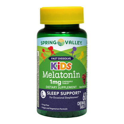 Tabletas Masticables de Melatonina para Niños Spring Valley (Sabor Uva)