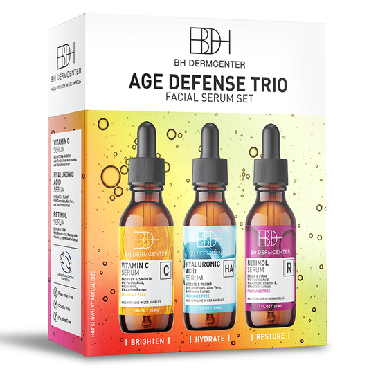 Kit Anti Envejecimiento Trio de BH Dermcenter: Sueros Faciales Antiedad con Vitamina C, Retinol y Ácido Hialurónico