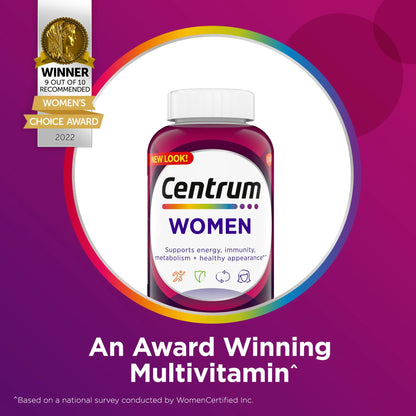 Multivitamínico Centrum para Mujeres con Hierro y Vitamina D3