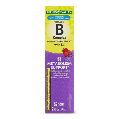 Complejo B con B12, Sabor Berry Spring Valley