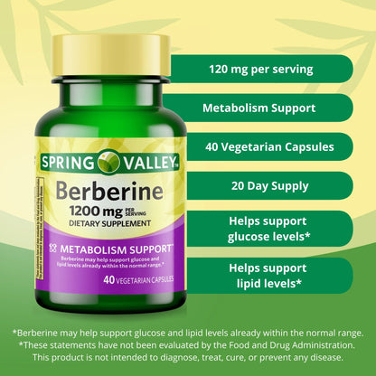 Berberina para el Metabolismo Spring Valley