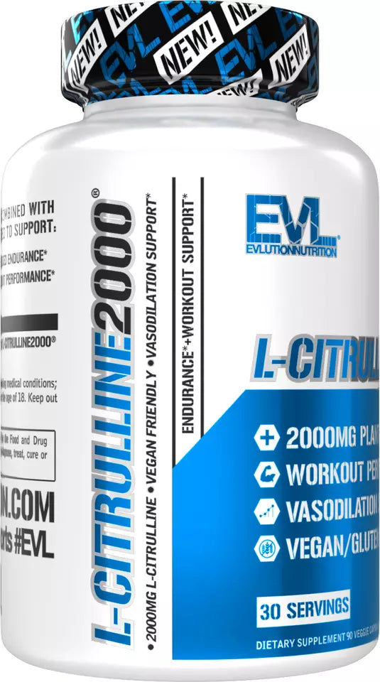 L-Citrulina para Ejercicio y Vasodilatación Evlution Nutrition