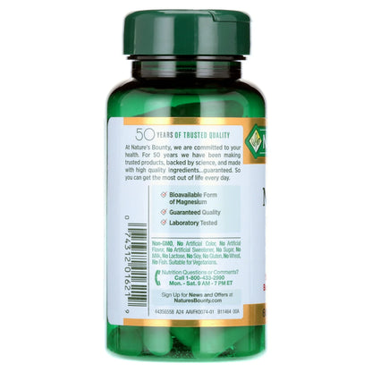 Glycinato de Magnesio Nature's Bounty 240 mg