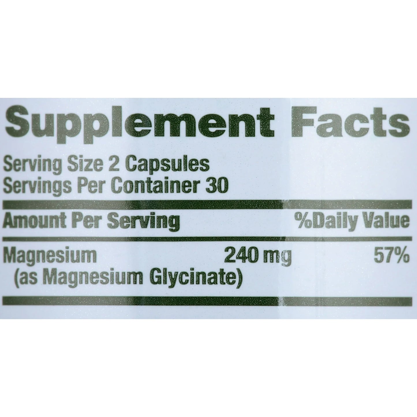 Glycinato de Magnesio Nature's Bounty 240 mg