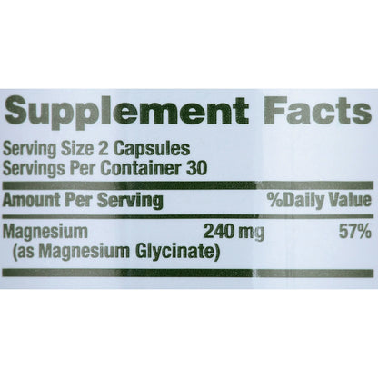 Glycinato de Magnesio Nature's Bounty 240 mg