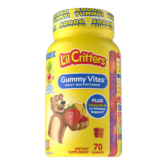 Gomitas Multivitamínicas Diarias para Niños L’il Critters (Sabor Cereza, Naranja y Fresa)