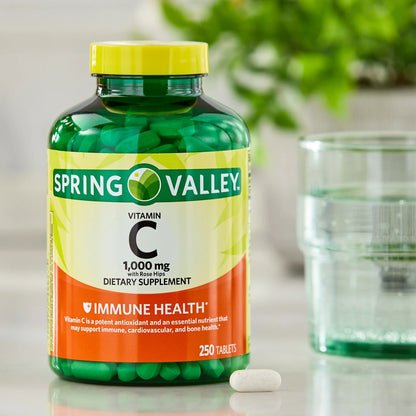 250 Tabletas  de Vitamina C Spring Valley 1000 mg