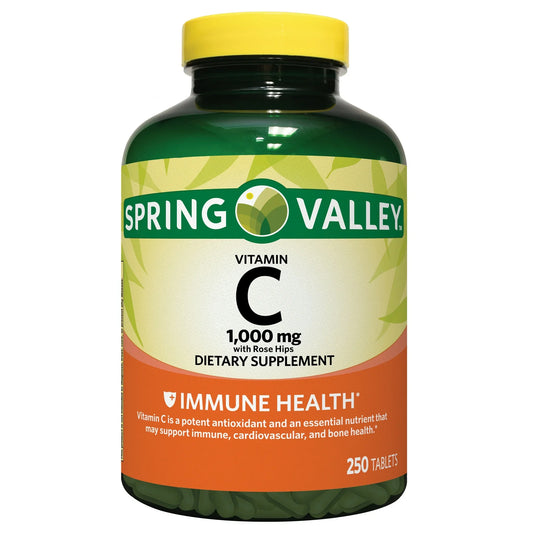 250 Tabletas  de Vitamina C Spring Valley 1000 mg