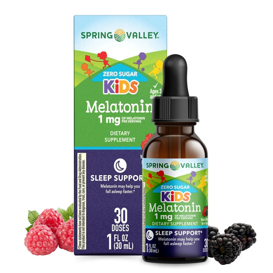 Suplemento Líquido de Melatonina para Niños Spring Valley (Sabor Berry)