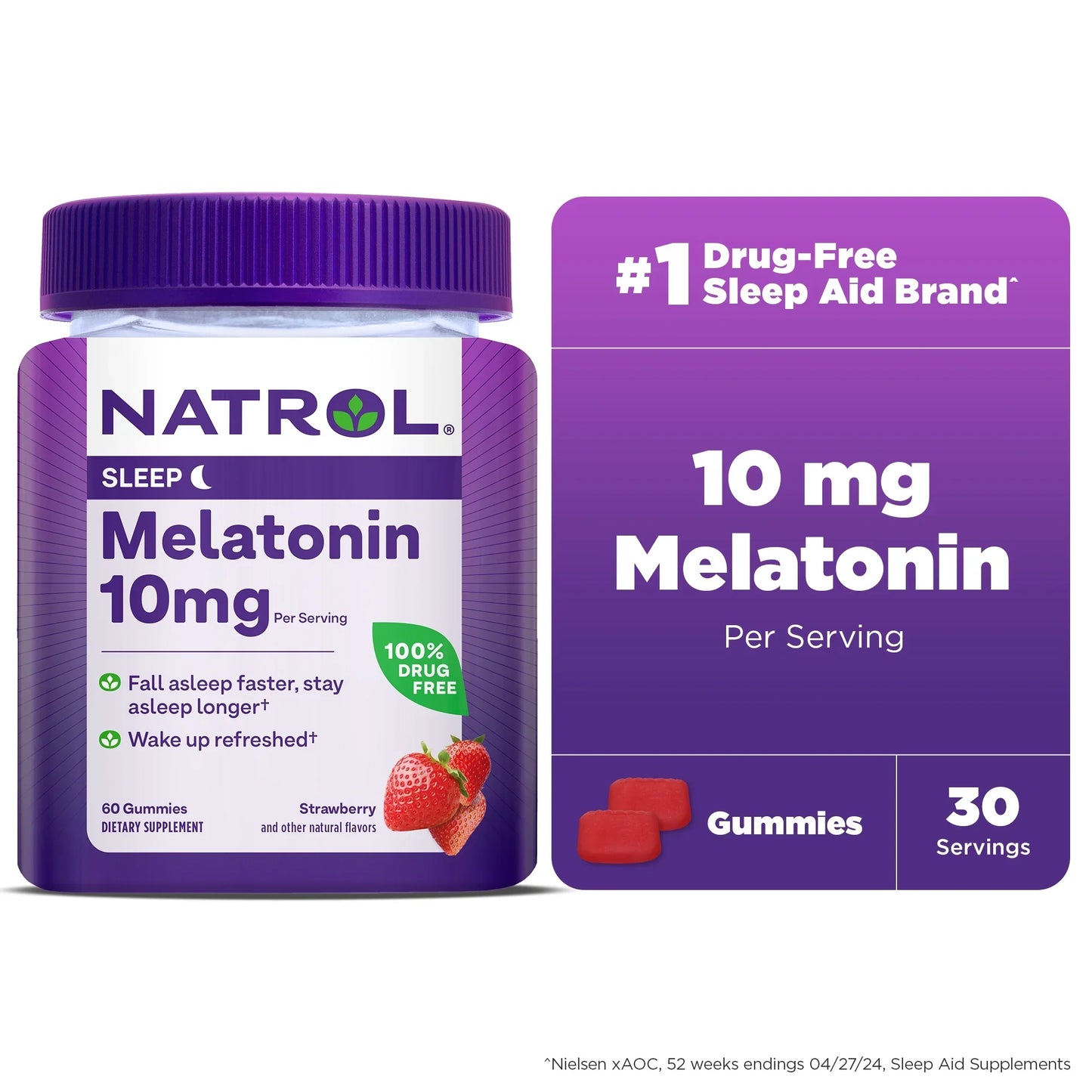 Gomitas de Melatonina Natrol para Dormir (Sabor Fresa) 10 mg