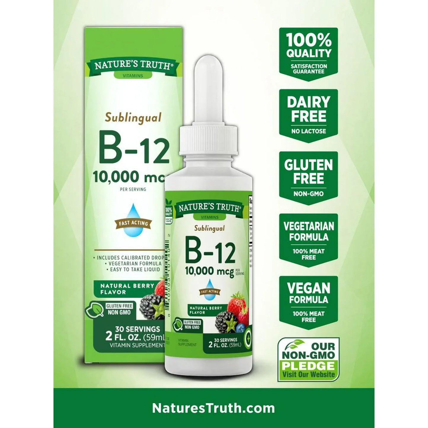 Vitamina B12 Sublingual Líquida Nature's Truth