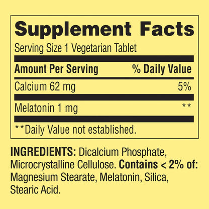 Tabletas de Melatonina Spring Valley 1 mg