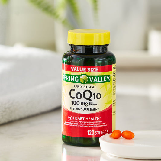 CoQ10 Spring Valley 100 mg para la salud del corazon