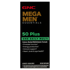 Multivitamínico Mega Men 50+ de GNC (Suministro para 60 Días)