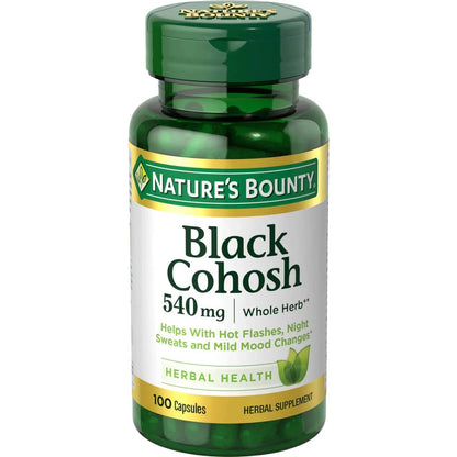 Cápsulas de Cohosh Negro Nature's Bounty para la Menopausia