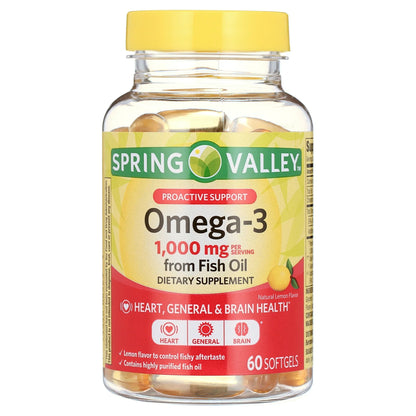 Omega-3 de Aceite de Pescado Spring Valley 1000 mg