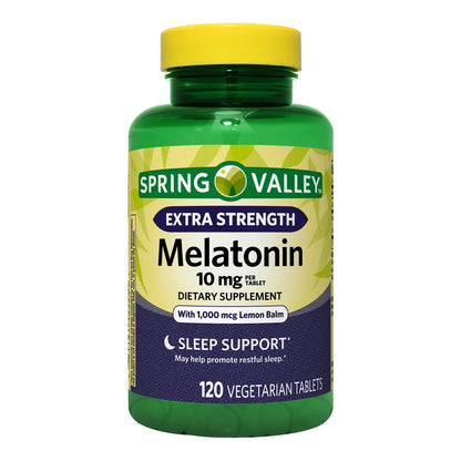 Tabletas Extra Fuertes de Melatonina Spring Valley 10 mg