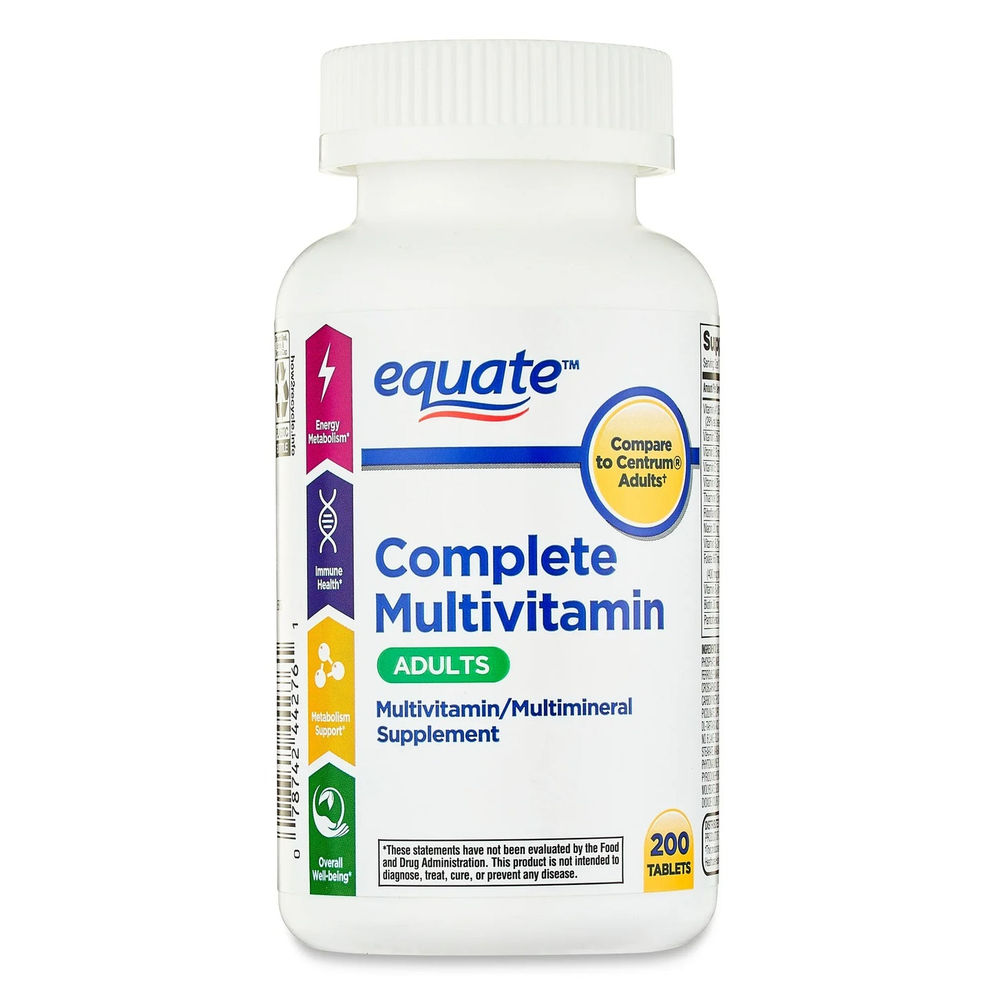 Tabletas Multivitamínicas Completo Equate para Adultos