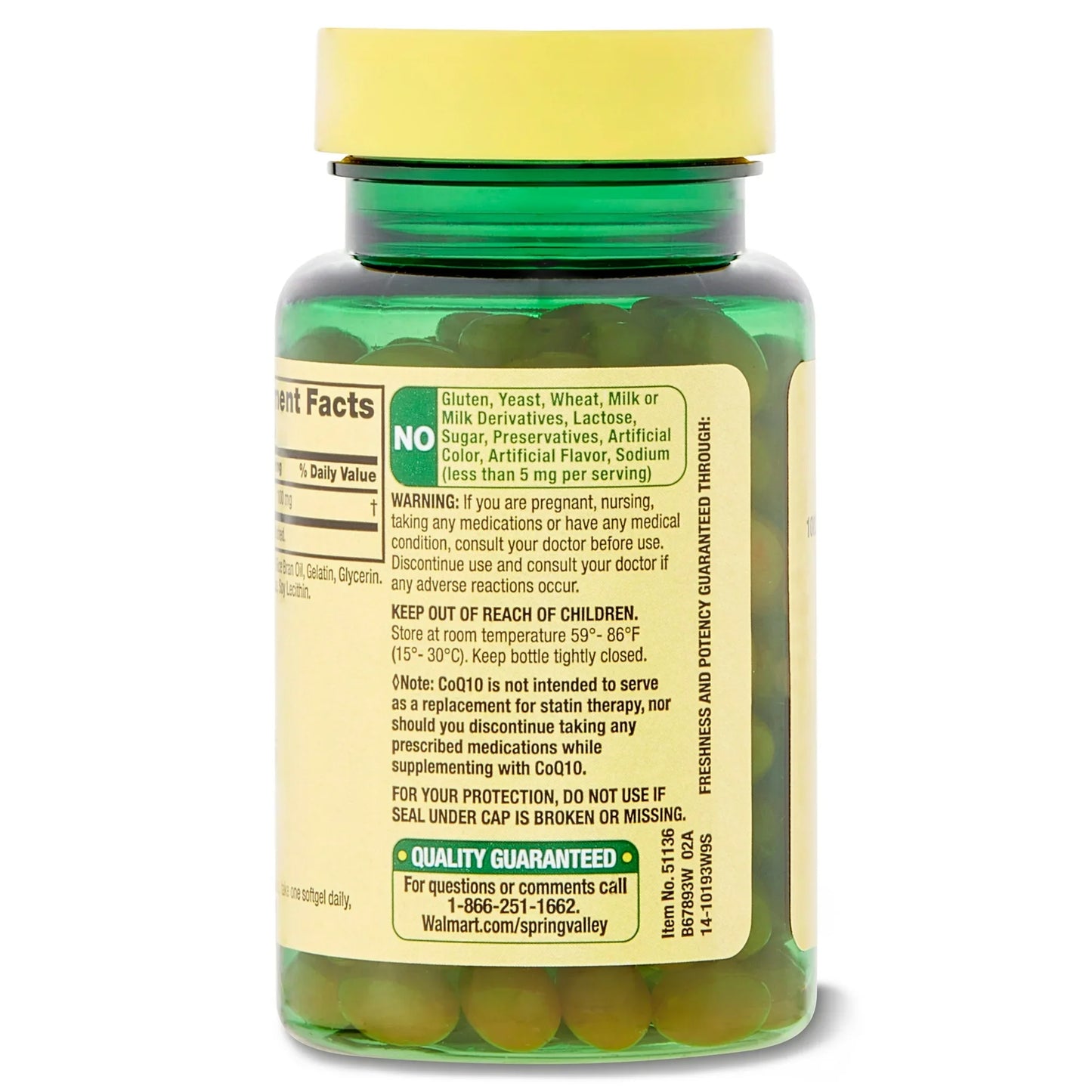 CoQ10 para la Salud del Corazón Spring Valley 100 mg