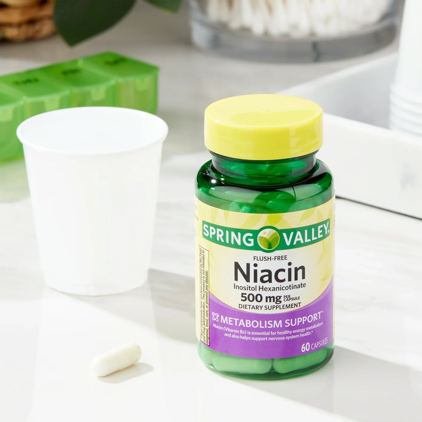 Niacina con Inositol para el Metabolismo Spring Valley